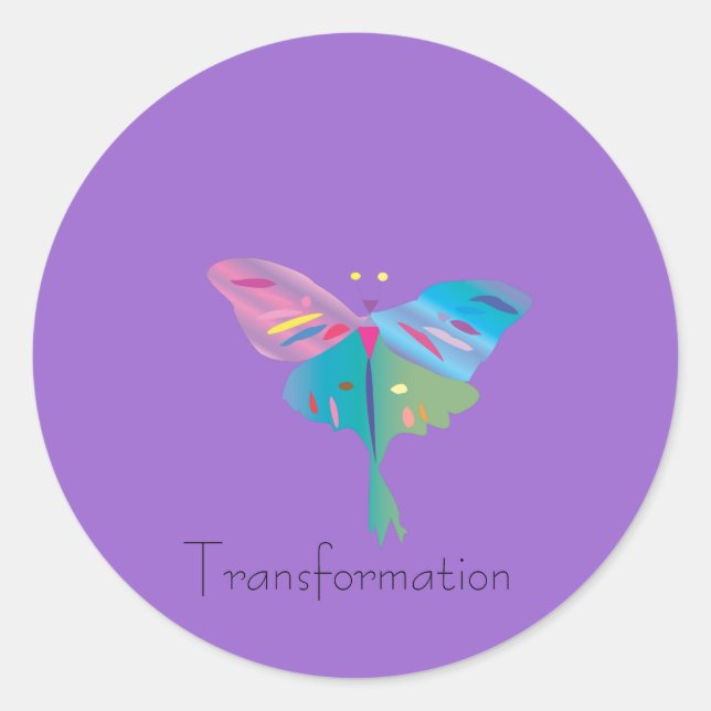 Butterfly Classic Round Sticker (Front)