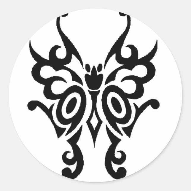Butterfly Classic Round Sticker (Front)