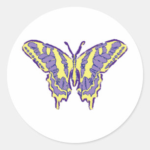 Butterfly Classic Round Sticker