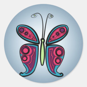 Butterfly Classic Round Sticker