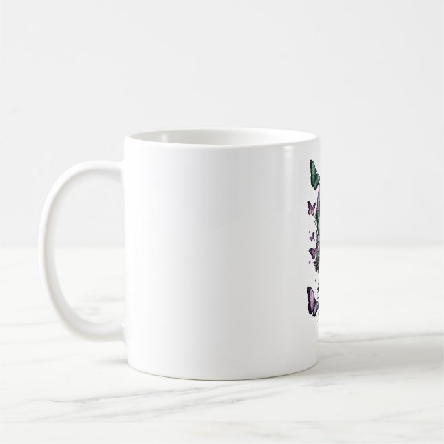 Butterfly Coffee Mug | Fairycore Floral Inspiratio (Left)