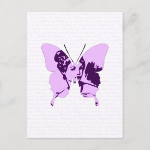 Butterfly Collage Cameo Postcard