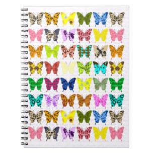 Butterfly Collage Spiral Notebook