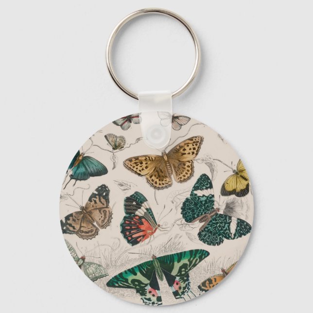 Butterfly Collection Antique Butterflies Key Ring (Front)