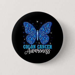 Butterfly Colon Cancer Awareness Month Survivor 6 Cm Round Badge
