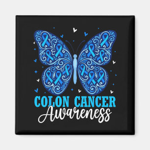 Butterfly Colon Cancer Awareness Month Survivor Magnet
