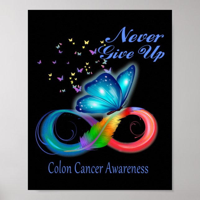 Butterfly Colon Cancer Awareness  Poster (Front)