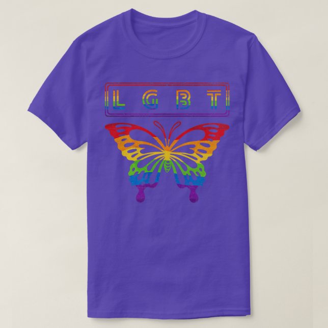 Butterfly Colorful LGBT T-Shirt (Design Front)