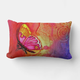 Butterfly Colour Blast Light Lumbar Cushion