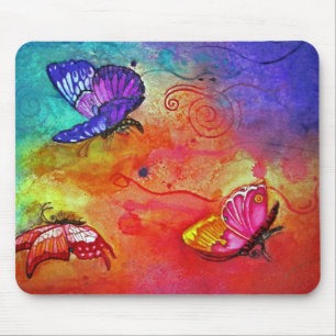 Butterfly Colour Blast Mouse Pad