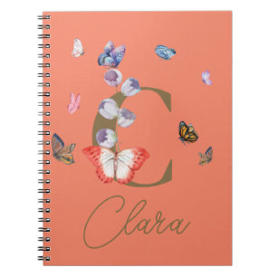 Butterfly Colourful Floral Personalised Gift Notebook