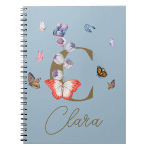 Butterfly Colourful Floral Personalised Gift Notebook