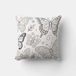 Butterfly Colouring Book Pillow