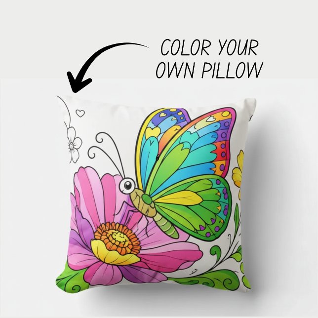 Butterfly Colouring Book Pillow (Creator Uploaded)