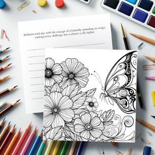 Butterfly Colouring Cards with Journal