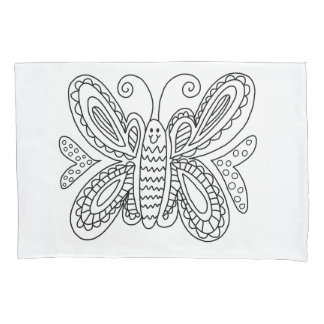 Butterfly Colouring DIY Doodle Pillowcase
