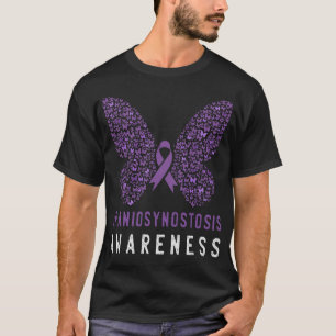 Butterfly Craniosynostosis Awareness Purple Ribbon T-Shirt
