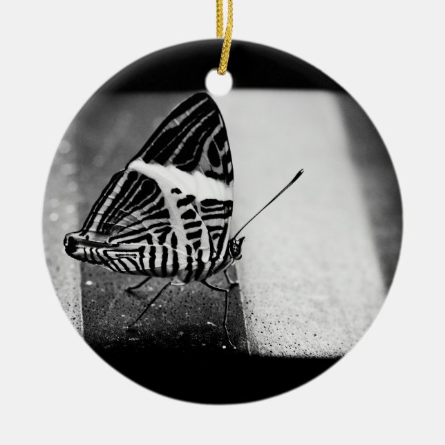 butterfly crossing ceramic tree decoration (Front)