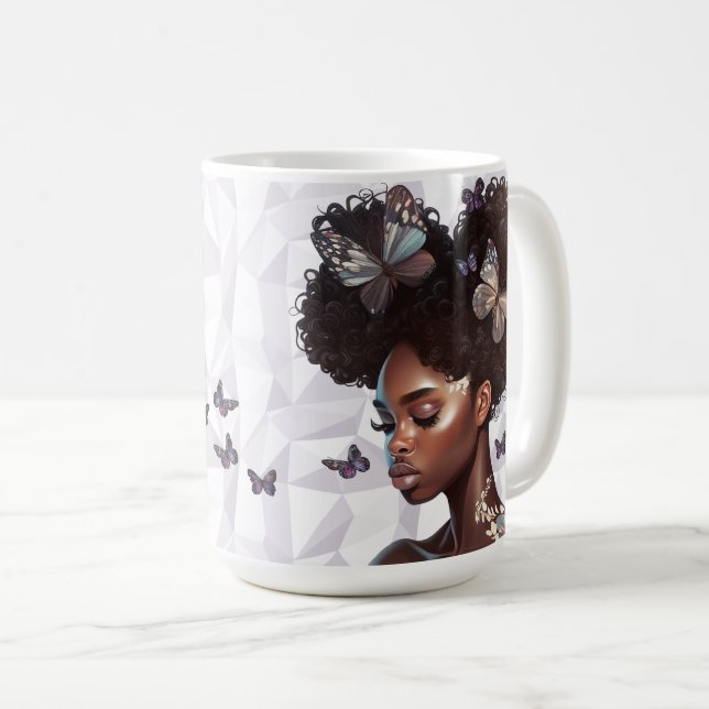Butterfly Crown Serenity Art Coffee Mug (Front Right)