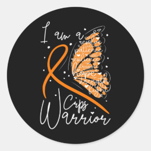 Butterfly CRPS Warrior CRPS Awareness Classic Round Sticker