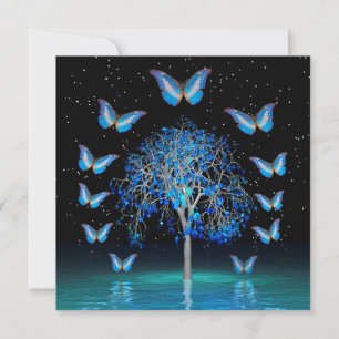Butterfly Crystal Tree Card