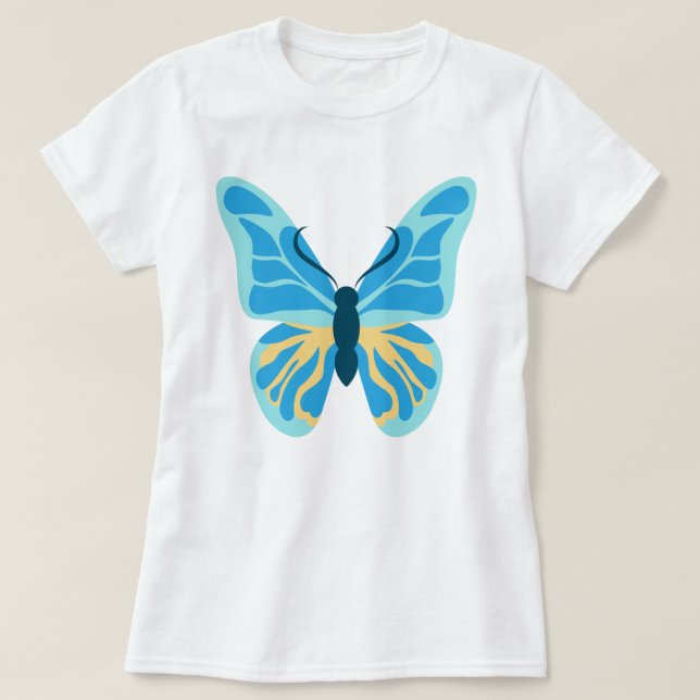 Butterfly Custom Colours Graphic T-Shirt (Design Front)
