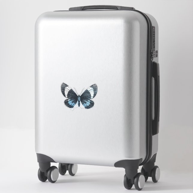Butterfly Custom-Cut Vinyl Sticker (Suitcase)