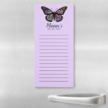Butterfly Custom Grocery Shopping To-DO List Magnetic Notepad<br><div class="desc">Make your shopping lists in style with this customisable grocery shopping or to-do list notepad. Change the text to suit your needs. Keep or delete the lines too. Check my shop for more!</div>