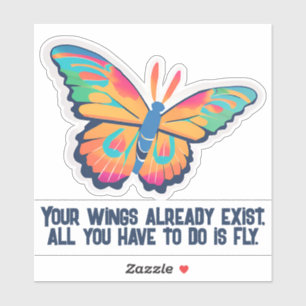 Butterfly - Custom Quote Sticker