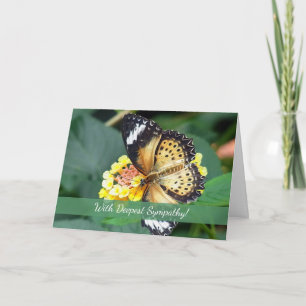 Butterfly Custom Sympathy Greeting Card