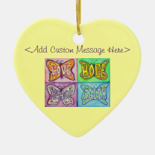 Butterfly Customised Inspirational Charm Ornaments