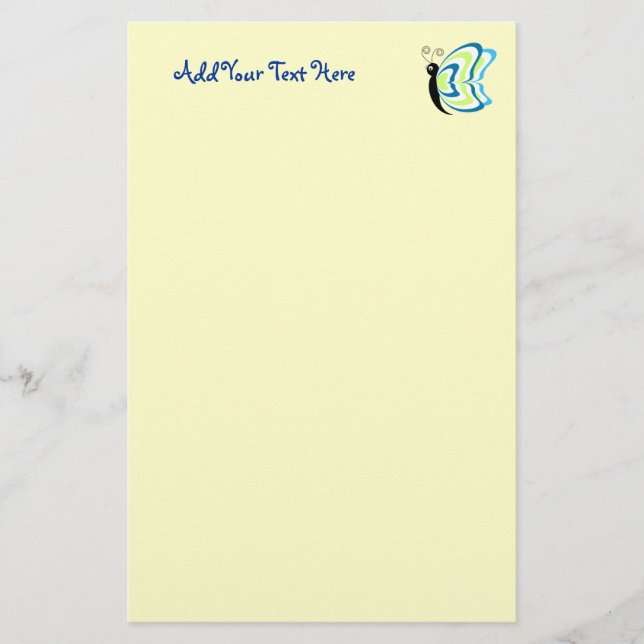 Butterfly Customised Stationery (Front)