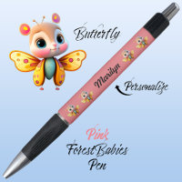 Butterfly, Cute Whimsical Girl Character, Pink 🦋