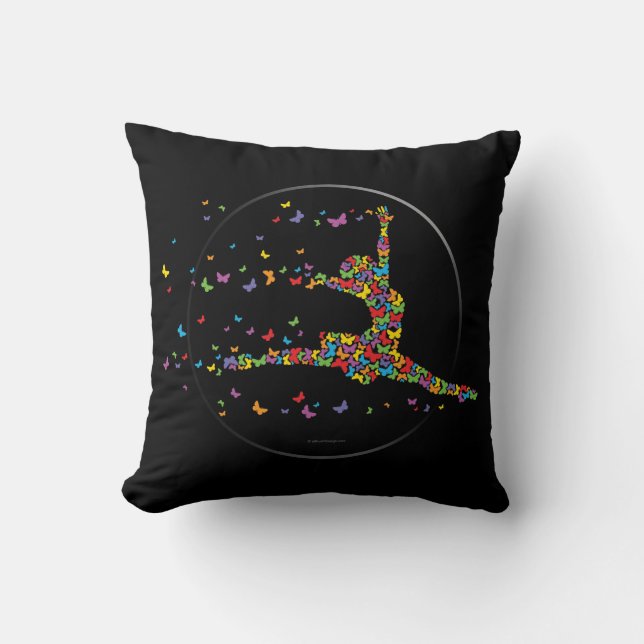 Butterfly Dancer Throw Pillow (Front)