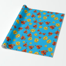 Butterfly Delicate Floral Seamless Pattern Azure
