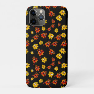 Butterfly Delicate Floral Seamless Pattern Black Case-Mate iPhone Case