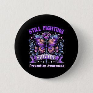 Butterfly Design 6 Cm Round Badge