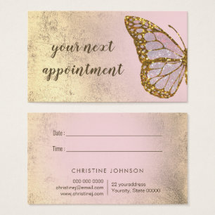 butterfly design appointment card