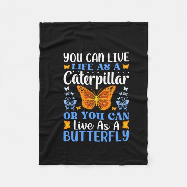 butterfly-design-bundle fleece blanket (Front)