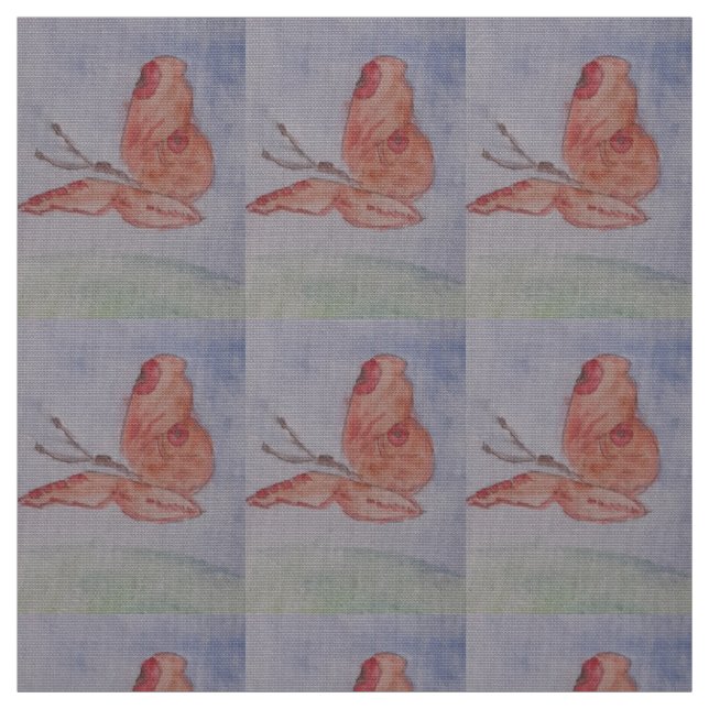Butterfly Design Polyester Poplin Fabric (Swatch)
