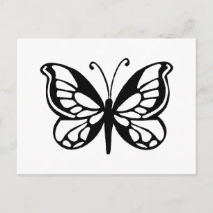butterfly design postcard
