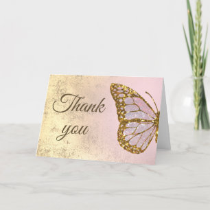 butterfly design thank you card