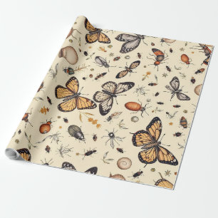 Butterfly design wrapping paper
