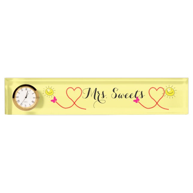 Butterfly  desk name plate (Front)