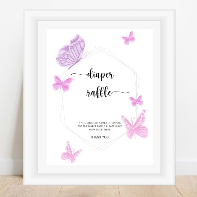 Butterfly diaper raffle poster (Creator Uploaded)