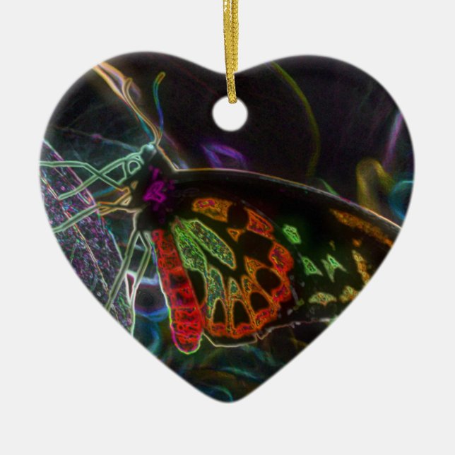 Butterfly Digital Art Nature Ornament (Front)