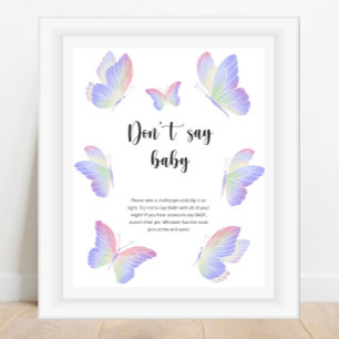 Butterfly Don't say baby  Poster