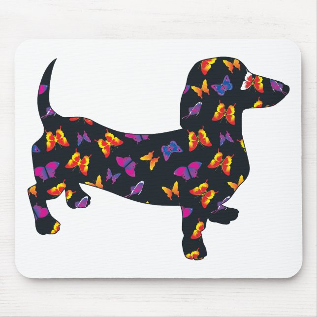 Butterfly Doxie Dachshund Mouse Pad (Front)