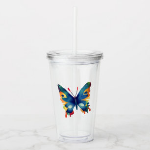 Butterfly Drawing Acrylic Tumbler