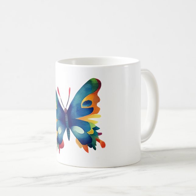 Butterfly Drawing  Coffee Mug (Front Right)